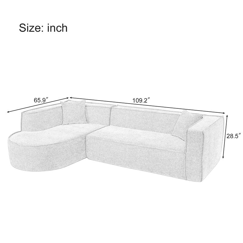 Merax Modern Modular L-Shape Sectional Sofa Couch