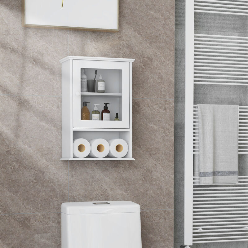 Bathroom Wall Mounted Adjustable Hanging Storage Medicine Cabinet