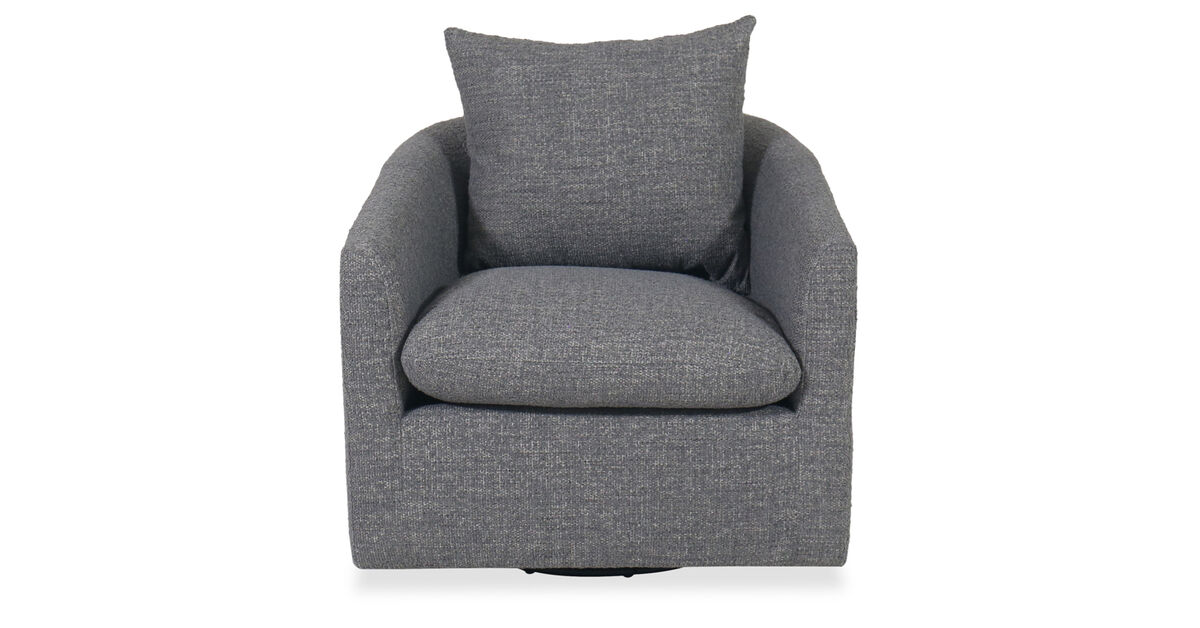 Jennie Swivel Chair in Charcoal
