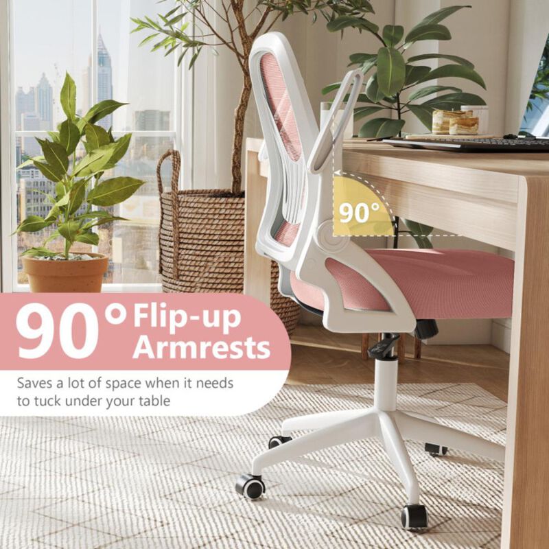 Hivvago Ergonomic Computer Desk Chair with Lumbar Support and Flip-up Arms