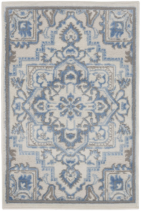 HomeRoots Floral Non Skid Area Rug