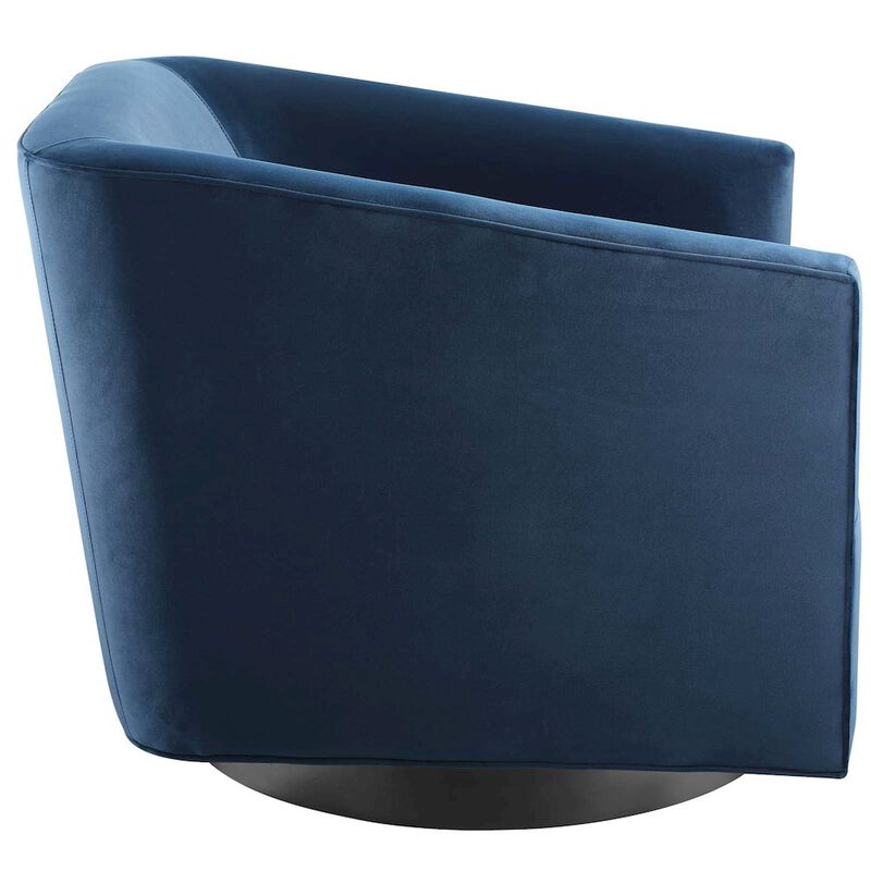 Twist Accent Lounge Performance Velvet Swivel Chair image number 1