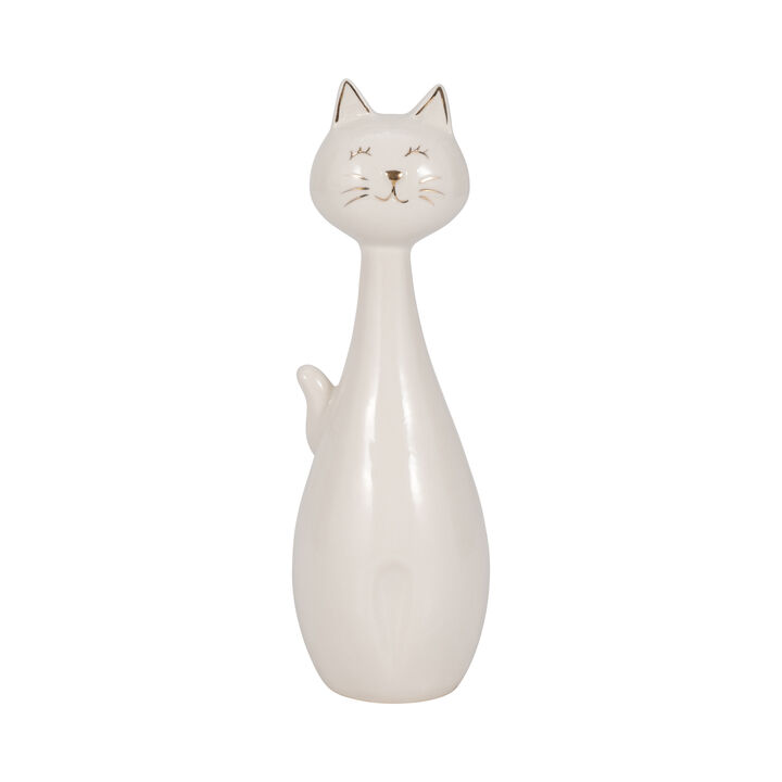 Solid Sitting Kitty Figurine