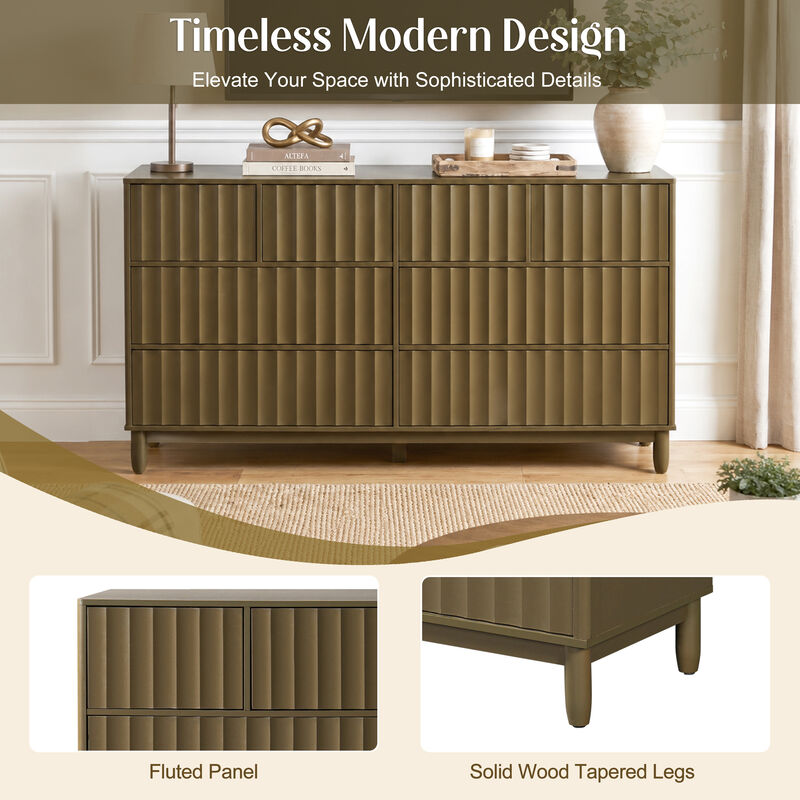 Fipet Mid Century Fluted Dresser image number 4