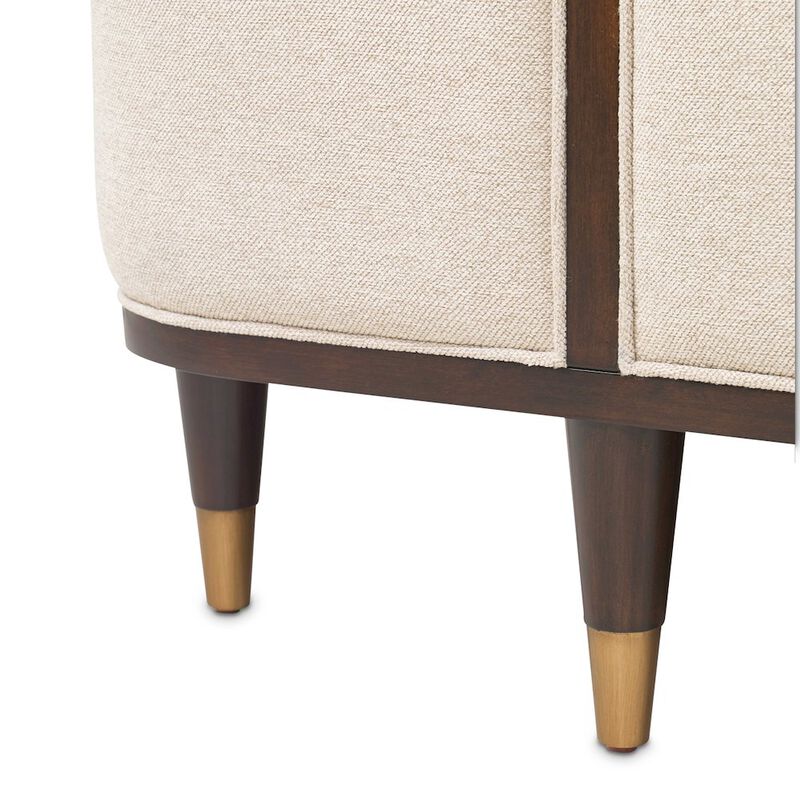 Michael Amini Camellia Field King Upholstered Bed - Warm Pecan