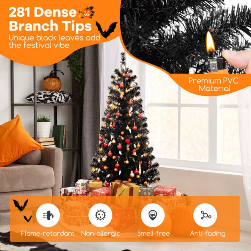 4.5ft Christmas Tree with Spooky Lights and Music image number 3