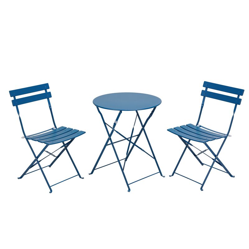 Mondawe Powder Coated Iron Folding Chair,Foldable for Storage W/ Floor Pads,Rust-Proof,Patio