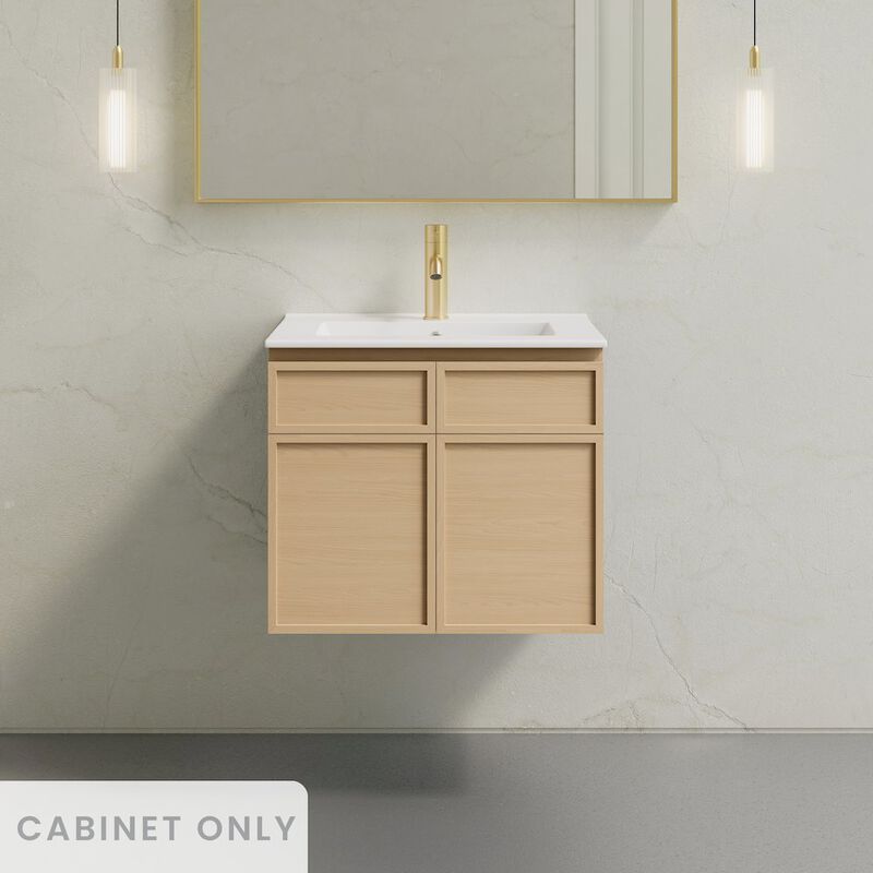 St. Tropez 24" Wall-Mounted Bathroom Vanity Cabinet without Top in Natural Oak image number 1