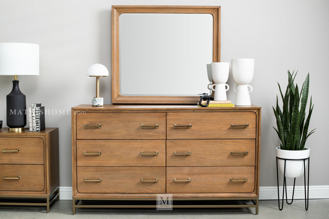 Lindon Double Drawer Dresser & Mirror