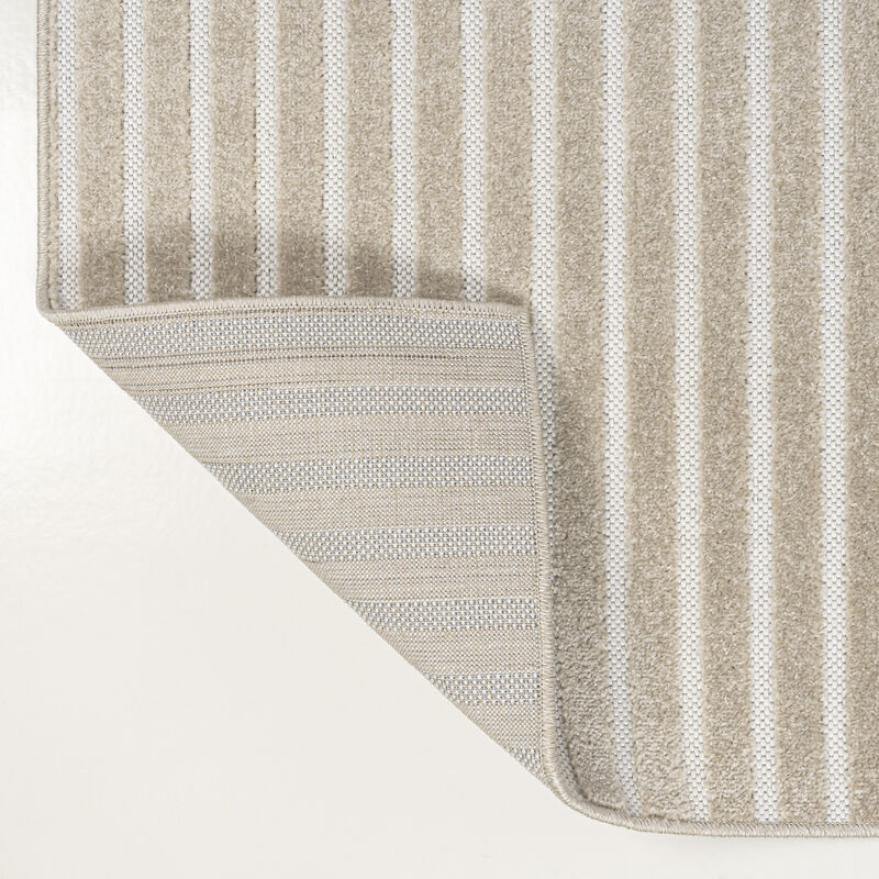 Sofia MidCentury Modern Arch Stripe Two-Tone High-Low Indoor Area Rug