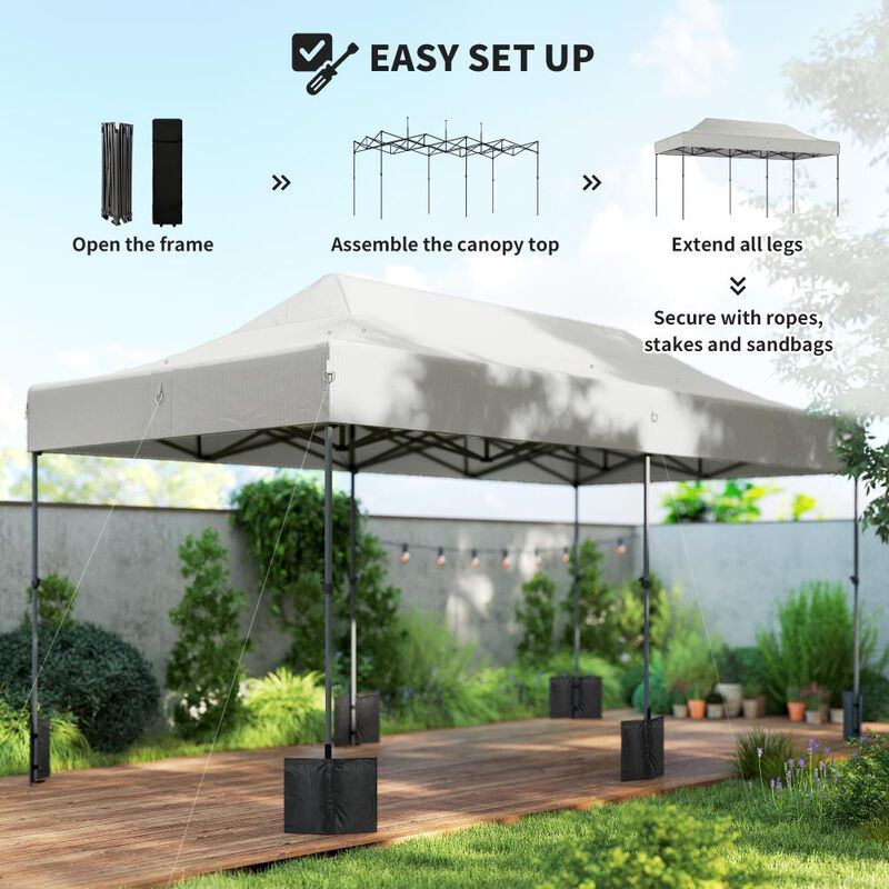 Hivvago Heavy Duty 10x20 Pop Up Tent image number 6