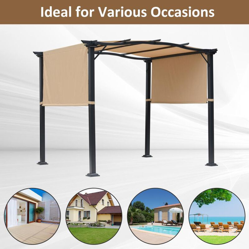 Hivvago 8x10 Backyard Pergola Shade Shelter image number 5