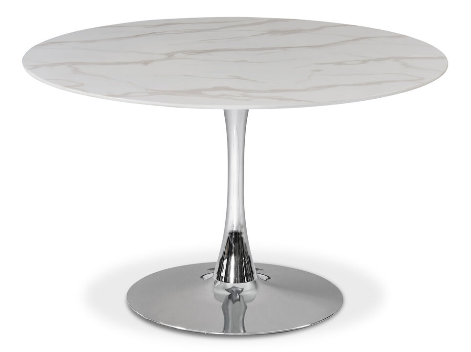 Meridian Furniture Tulip Chrome Dining Table