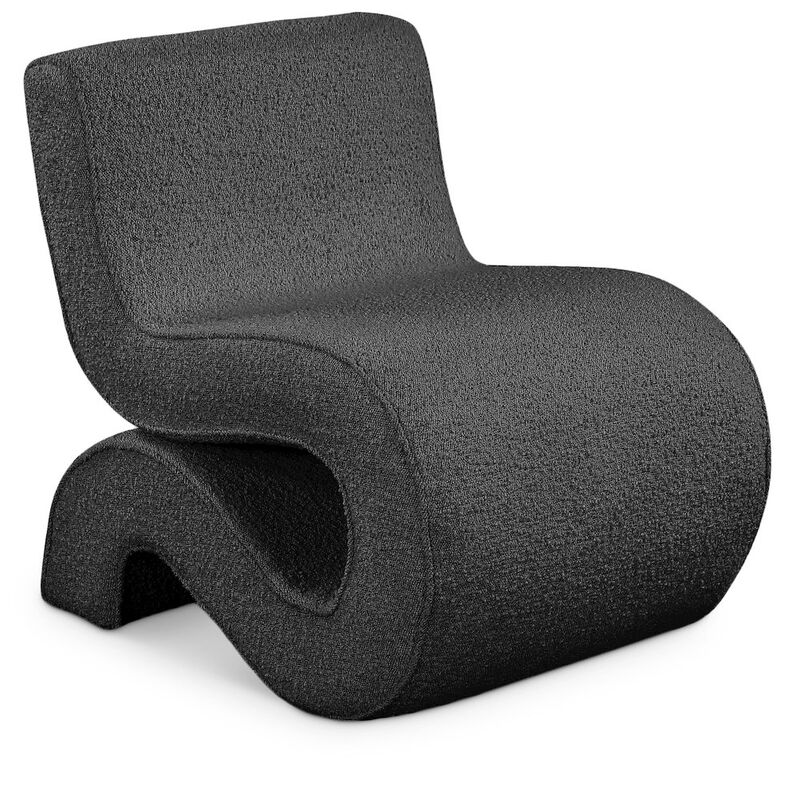 Meridian Furniture Desiree Black Boucle Fabric Accent Chair