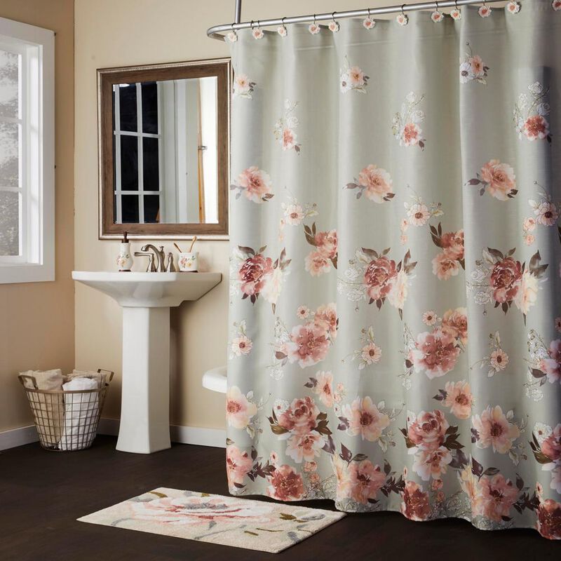SKL Home Holland Floral Shower Curtain - Sage 70x72