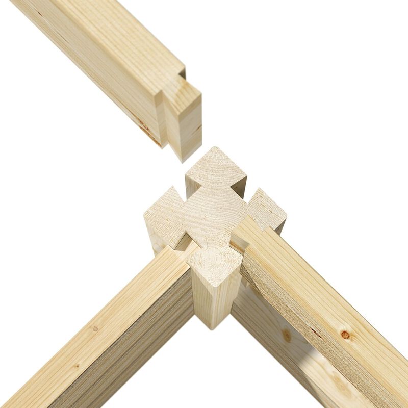 QuikFurn Pine Wood 2-Ft x 8-Ft Outdoor Raised Garden Bed Planter Frame