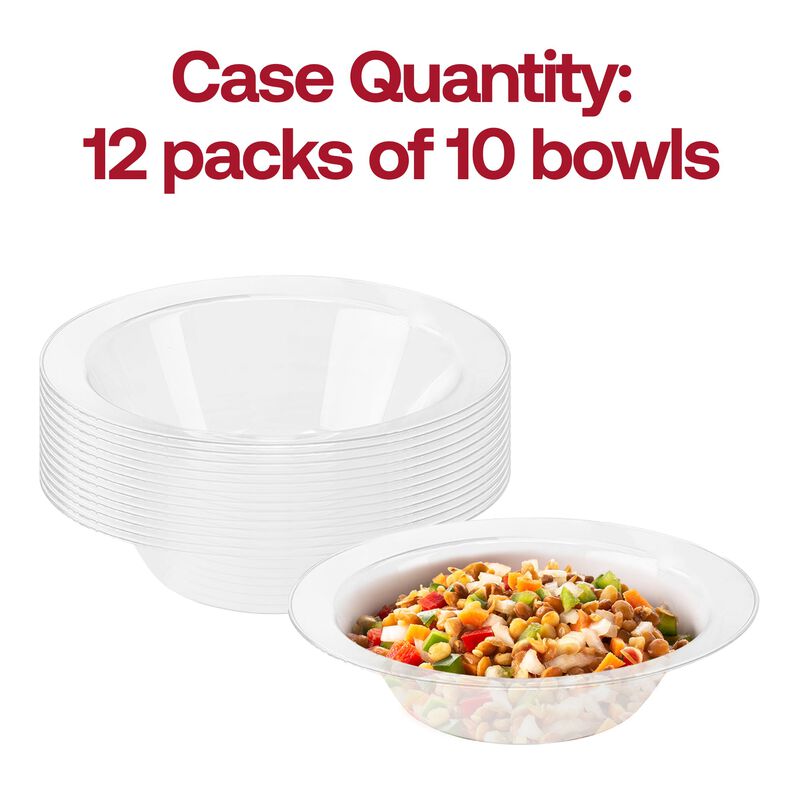 12 oz. Clear Economy Round Plastic Soup Bowls (120 Bowls) image number 4