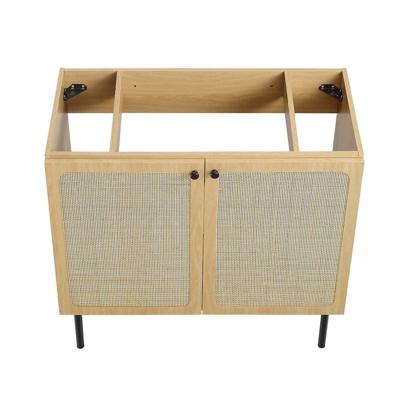 Modway Chaucer 36&rdquo; Bathroom Vanity in Oak Black with Ceramic Sink Basin, 36 Inches image number 7