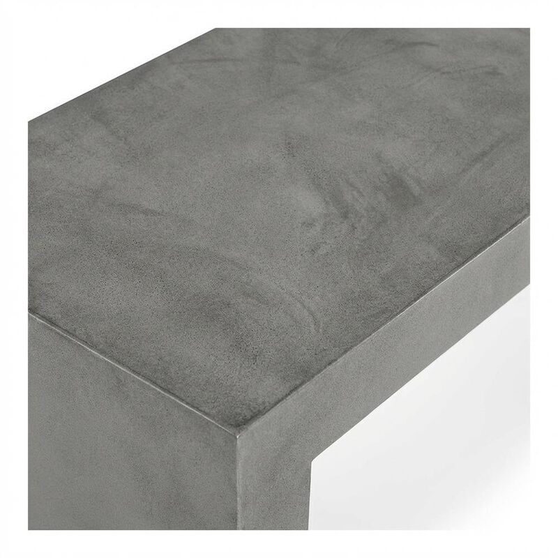 Outdoor Escape Concrete Outdoor Bench, Contemporary Garden Bench for Patio and Backyard image number 3