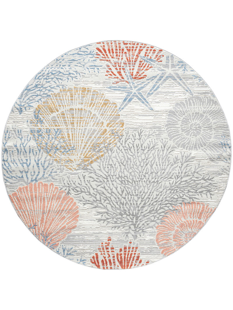 Seaside SDS04 Multicolor 5'3" x Round Rug