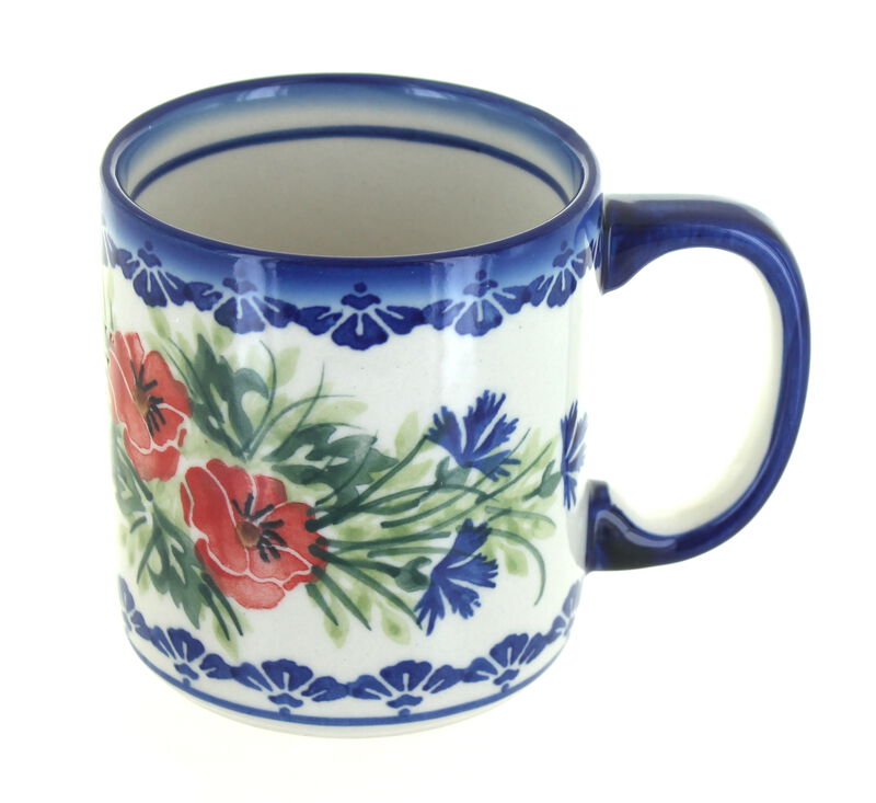Blue Rose Polish Pottery Hyacinth Coffee Mug