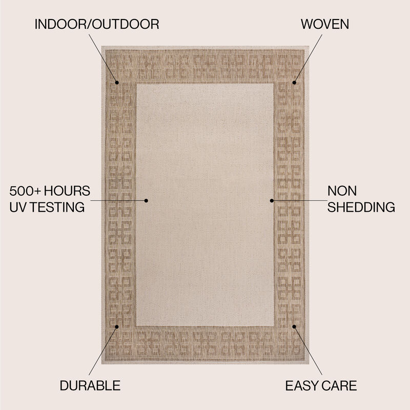 Athena Classic Geometric Border Indoor/Outdoor Area Rug