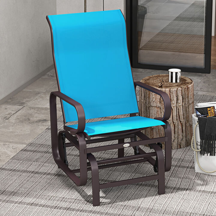 Hivvago Outdoor Gliding Lounger Chair with Metal Frame