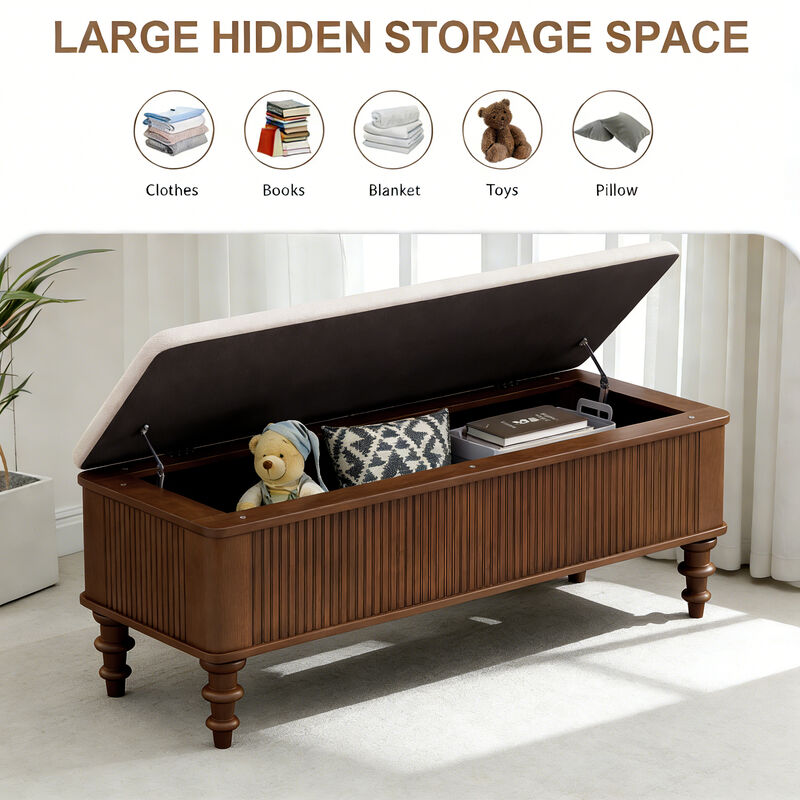 Frigob Storage Ottoman Bench image number 3