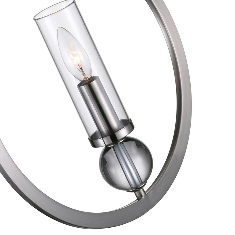 Elton 1 Light Pendant With Satin Nickel Finish