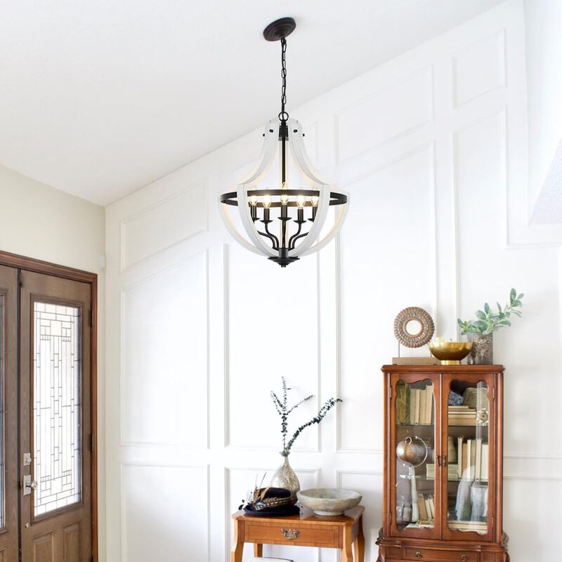 ELEMENT ACE 5-Light Adjustable Chandelier Pendant or Flush Mount Ceiling Light Fixture for Dining Room Kitchen Island Living Room Foyer Entryway Bedroom image number 8