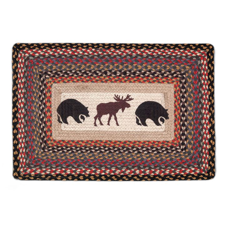 Earth Rugs Pp-43 Bear Moose Oblong Patch 20 X 30
