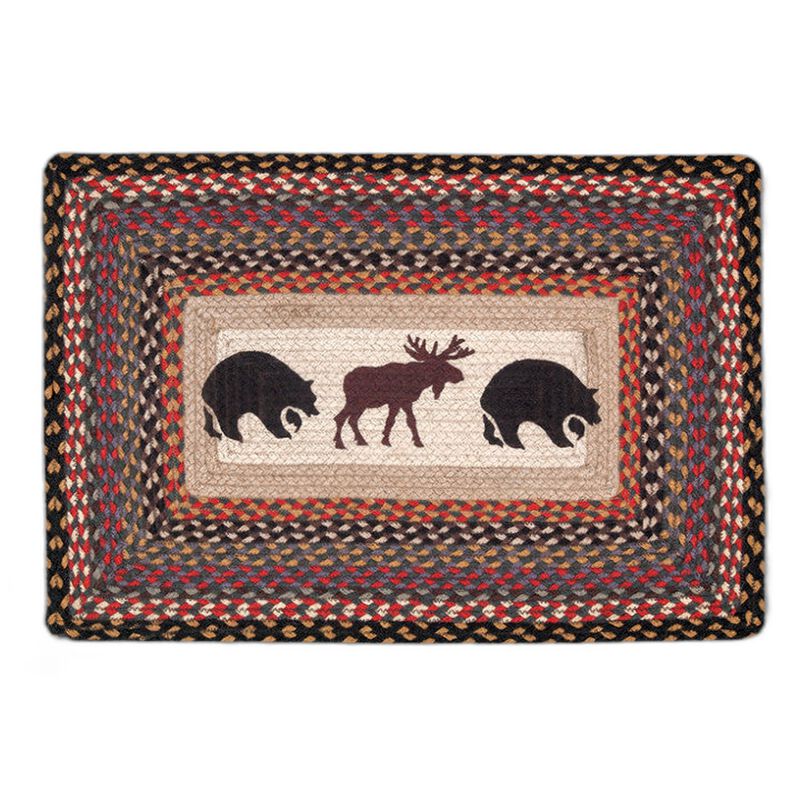 Earth Rugs Pp-43 Bear Moose Oblong Patch 20 X 30 image number 0