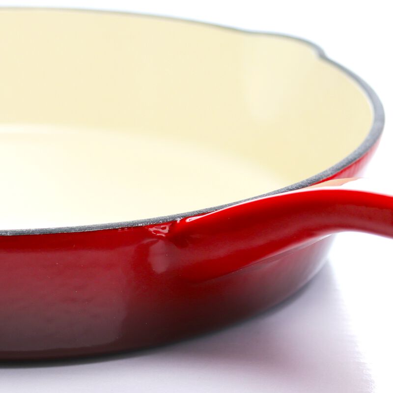 Crock Pot Artisan 8 in. Round Enameled Cast Iron Skillet in Scarlet Red