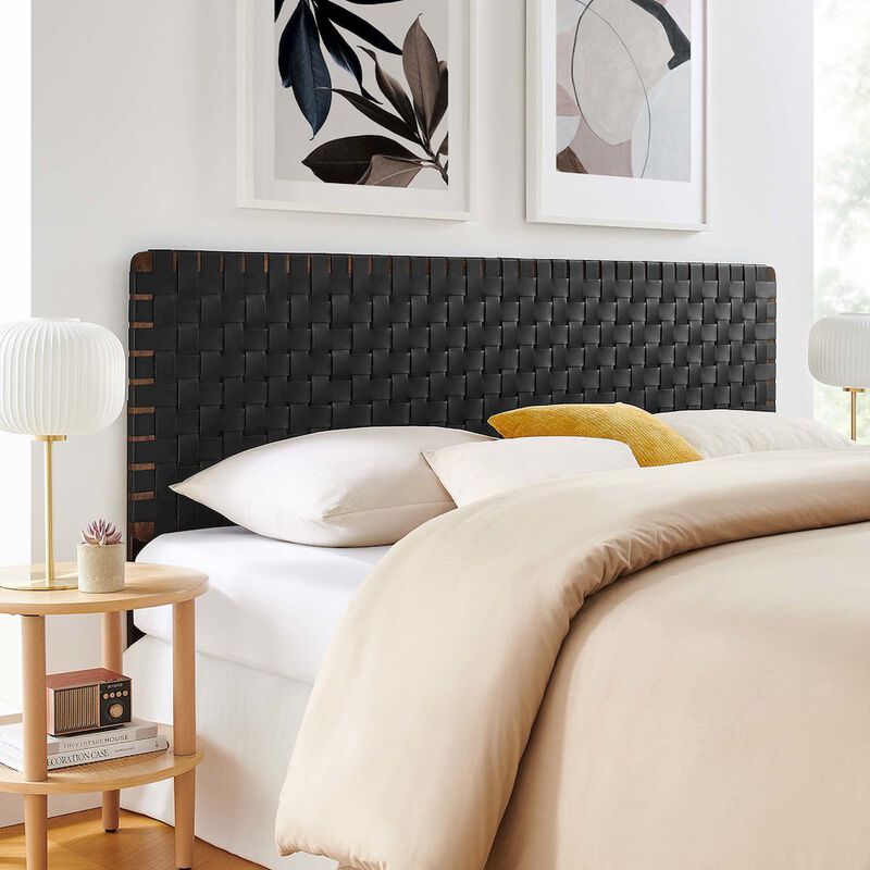 Sparta Weave Vegan Leather King Headboard image number 6