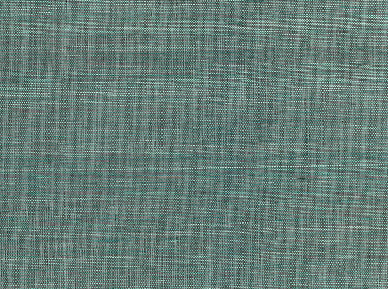 Laem Teal Grasscloth Wallpaper image number 0