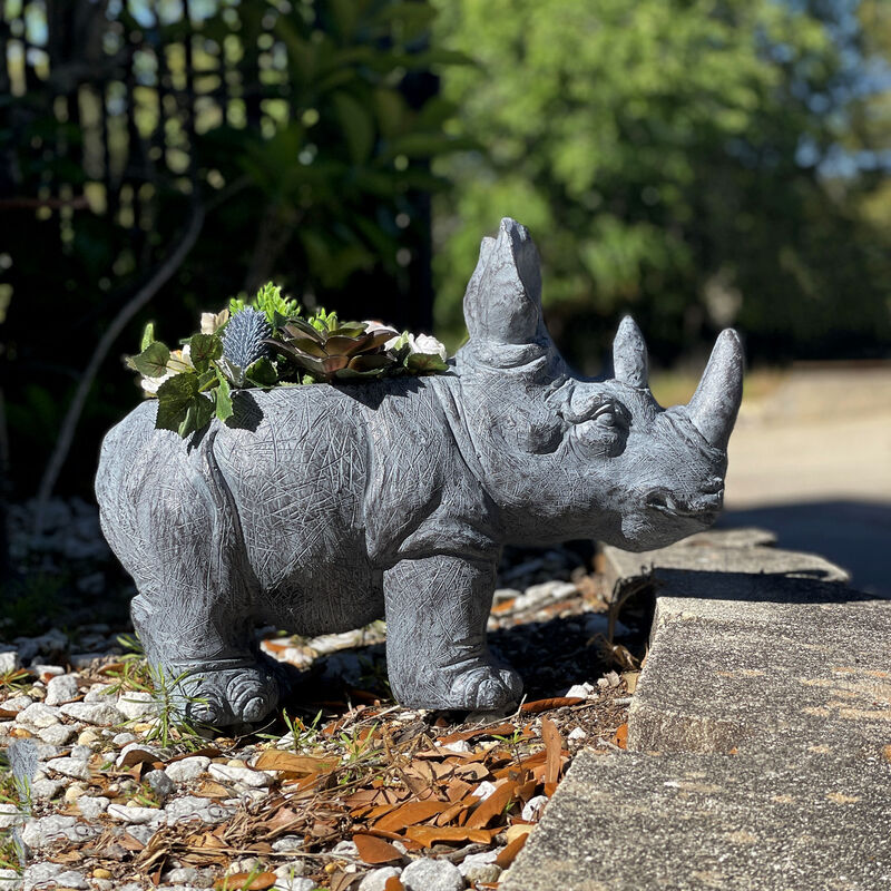 Grey Rhino MGO Planter - 18.5" - Weather-Resistant Magnesium - Indoor/Outdoor image number 5