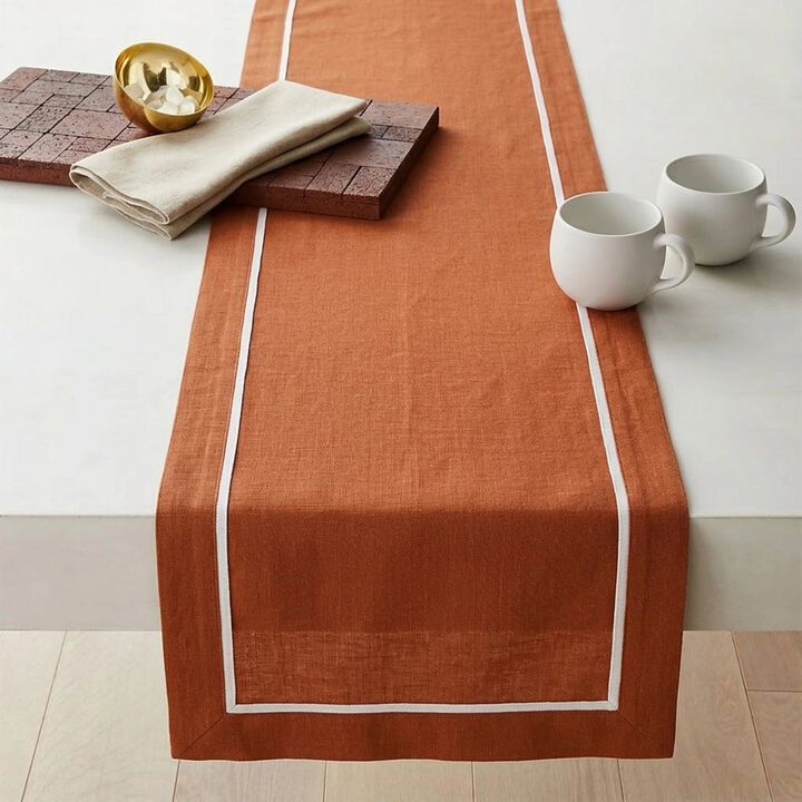 Linen Table Runner for Dining Table, Holiday and Everyday Table Decor - Kensington