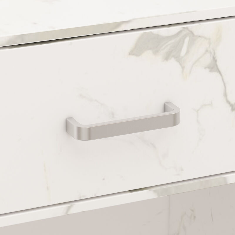 47.3 in. Rectangle Gray Wooden Console Table with 3-Drawers, Cabinet and Shelves Side Table for Entryway Hallway