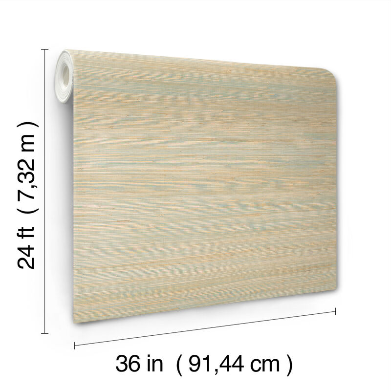 Horizontal Jute Seaglass Wallpaper (Set of 2) image number 3