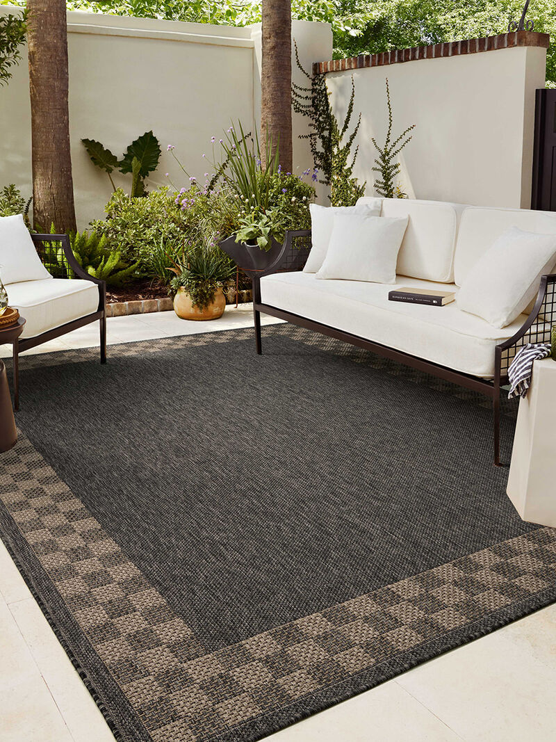 Providence PRC01 Charcoal/Natural 7'6" x 10' Rug by Chris Loves Julia x Loloi