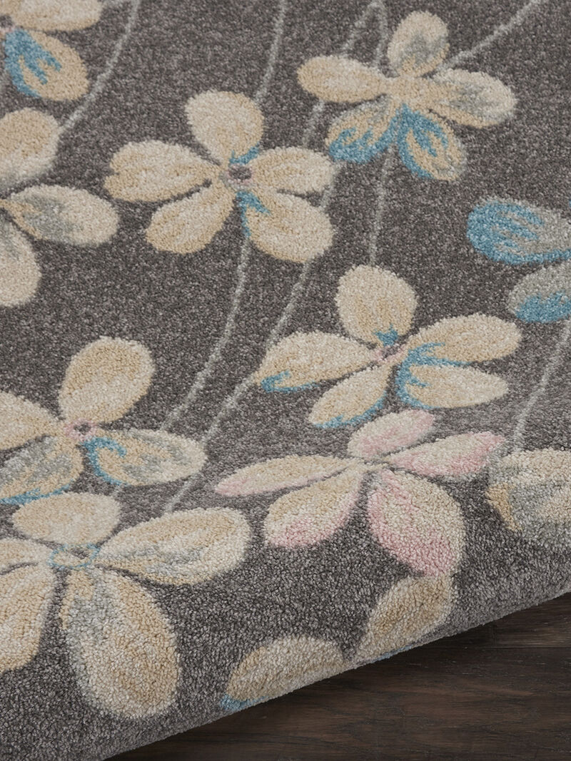 Tranquil TRA04 Gray/Beige 5'3" x Round Rug