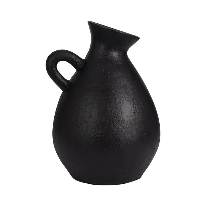 19" Organic Jug With Handle, Black