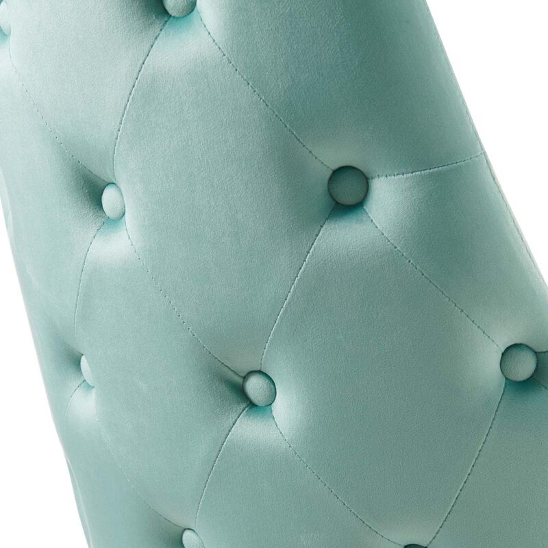 Modway Adorn Tufted Performance Velvet Accent, Dining Side Chair - Set of 2, Mint image number 6