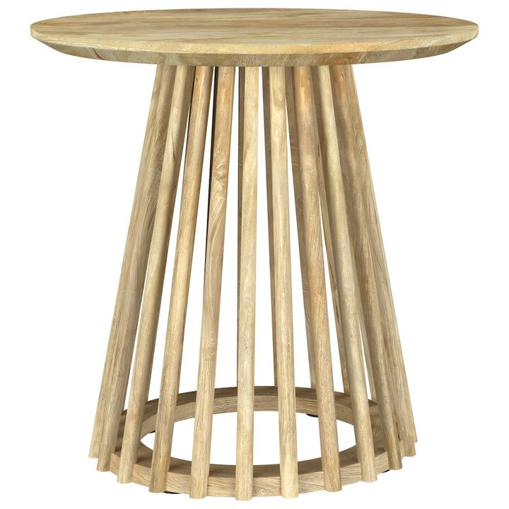 Coaster Touhy Round Solid Wood End Side Table Natural Mango