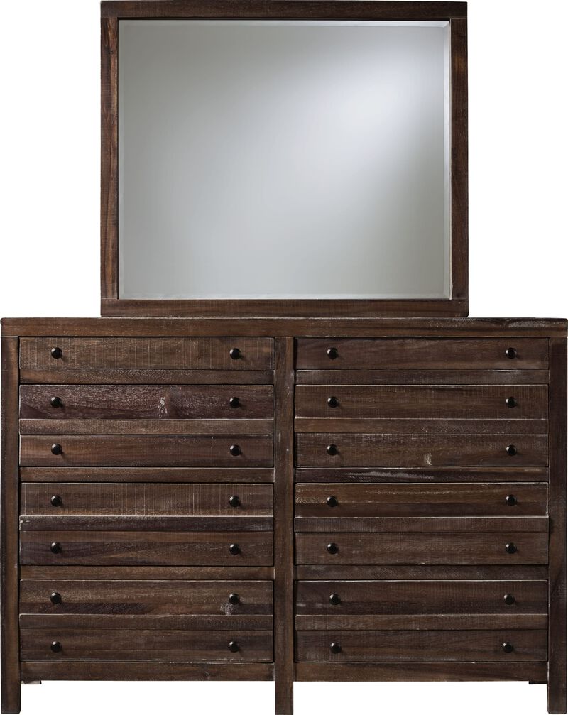 Townsend Eight Drawer Solid Wood Dresser in Java