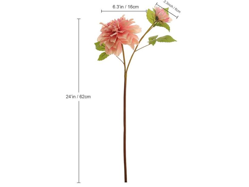 5 Pack Artificial Dahlia Flower Stems Long Stem Wedding Centerpiece Decor image number 2