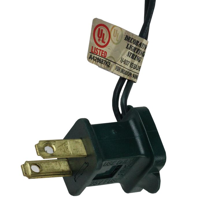 7-Count Clear Silver Glitter Retro Christmas Bubble Light Set  6ft Green Wire