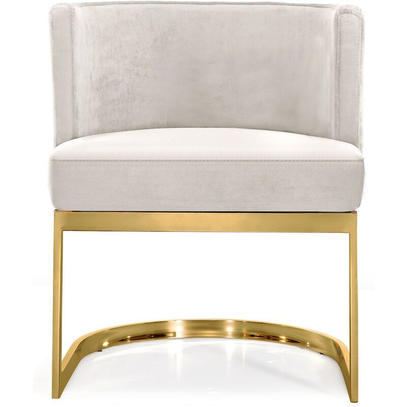 Meridian Furniture Gianna Cream Velvet Dining Chair