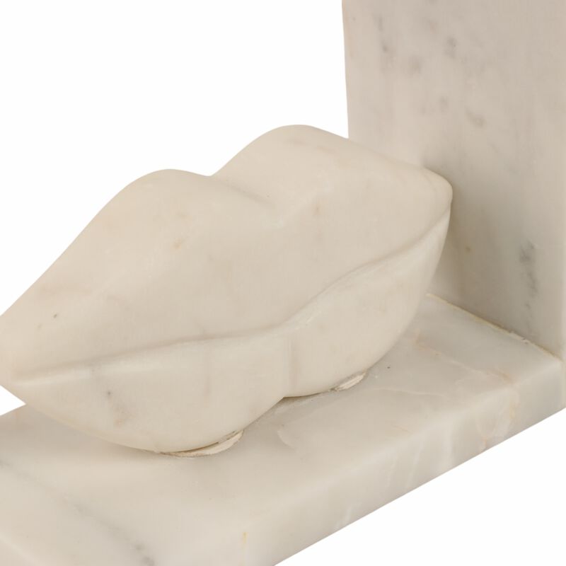 S/2 5" Lips Marble Bookends image number 2