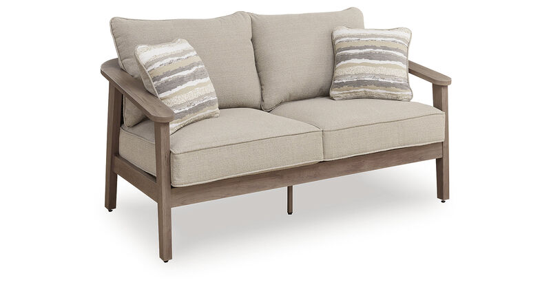 Francis Beach Outdoor Loveseat with Cushion image number 3